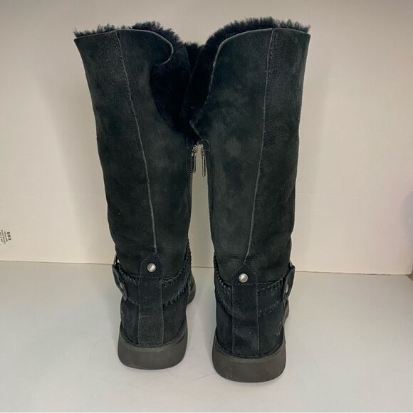 UGG Braiden Boot Black UGG Women's Cuff Boot Size 7.5 - Picture 4 of 10